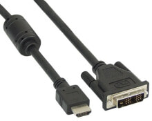 Компьютерные разъемы и переходники inLine 17662 видео кабель адаптер 1,8 m HDMI DVI-D Черный