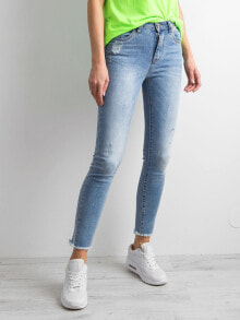 Женские джинсы Женские джинсы скинни со средней посадкой укороченные голубые Factory Price