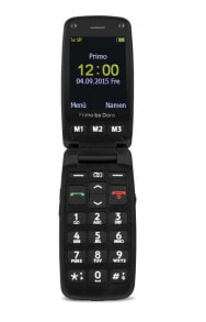 Кнопочные телефоны Кнопочный мобильный телефон  Doro Primo 406 6,1 cm (2.4") 115 g Черный, Серебристый  360091
