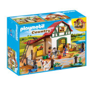Детские игровые наборы и фигурки из дерева Набор с элементами конструктора Playmobil Country 6927 Конюшня пони