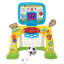 Музыкальные игрушки Интерактивный спортивный центр - Vtech - Баскетбол или футбол с мячами, 2 песни и 18 мелодий. Световые и звуковые эффекты. Возраст: от 12 месяцев .