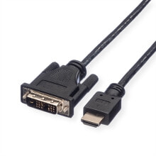 Компьютерные разъемы и переходники rOLINE 11.04.5552 видео кабель адаптер 5 m DVI-D HDMI Черный