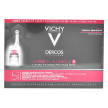 Маски и сыворотки для волос Vichy Dercos Aminexil Clinical 5 Многоцелевое средство от выпадения волос для мужчин 21 x 6 мл