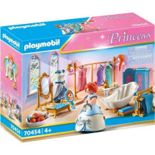 Детские игровые наборы и фигурки из дерева игровой набор с элементами конструктора Playmobil Princess 70454 Гардеробная с ванной