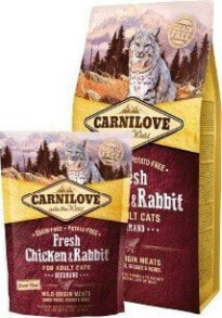 Сухие корма для кошек Сухой корм для кошек CARNILOVE, беззерновой с кроликом и курицей