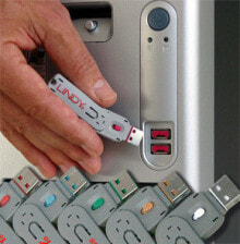 Компьютерные разъемы и переходники lindy USB Port Blocker - Pack 4, Colour Code: Green система контроля безопасности доступа 40451
