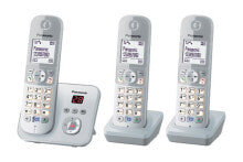Радиотелефоны panasonic KX-TG6823 DECT телефон Серебристый, Белый Идентификация абонента (Caller ID) KX-TG6823GS