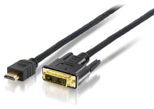 Компьютерные разъемы и переходники equip 119322 видео кабель адаптер 2 m HDMI DVI-D Черный
