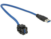 Компьютерные разъемы и переходники DeLOCK 86375 USB кабель 0,5 m 3.2 Gen 1 (3.1 Gen 1) USB A Синий