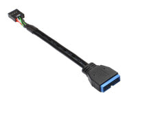 Компьютерные разъемы и переходники Alcasa 5021-PST1 кабельный разъем/переходник USB 3.0 USB 2.0 Черный, Синий