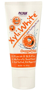 NOW Solutions Xyli White Kids Toothpaste Детская апельсиновая зубная паста без фтора от 2 лет  85 г