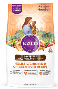 Сухой корм для кошек Halo,  Purely For Pets, холистик с курицей и куриной печенью, 1.3кг