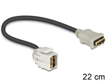 Компьютерные разъемы и переходники DeLOCK HDMI - HDMI, 0.22m HDMI кабель 0,22 m HDMI Тип A (Стандарт) Черный 86328