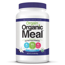 Orgain Organic Meal Растительный протеиновый порошок с 8 г органической клетчатки  20 г белка  10 органических фруктов и овощей с ванильным вкусом 912 г