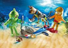 Детские игровые наборы и фигурки из дерева Игровой набор с элементами конструктора Playmobil SCOOBY-DOO Приключение с дайвером 70708