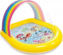 Детские сборные и надувные бассейны intex Joyful Rainbow Inflatable Pool 147x130cm (57156NP)