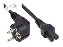 Удлинители и переходники Alcasa P0150-S010 кабель питания Черный 1 m Силовая вилка тип E+F Разъем C15