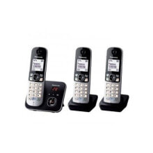 Телефоны panasonic KX-TG6823 DECT телефон Черный, Серебристый Идентификация абонента (Caller ID) KX-TG6823NLB