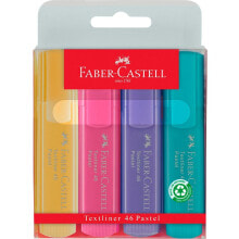 Фломастеры для рисования FABER CASTELL Bag 4 Markers FaberCastell Fluoride Pastel