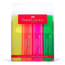 Фломастеры для рисования FABER CASTELL Bag 4 Markers FaberCastell Fluor Classic