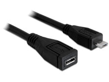 Компьютерные разъемы и переходники deLOCK 83248 USB кабель 1 m 2.0 Micro-USB B Черный