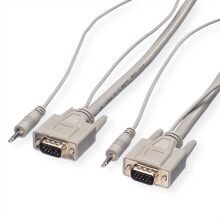 Компьютерные разъемы и переходники ROLINE Combi Cable, VGA + Audio, M-M 20 m 11.04.5164