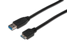 Компьютерные разъемы и переходники ASSMANN Electronic AK-300116-010-S USB кабель 1 m 3.2 Gen 1 (3.1 Gen 1) USB A Micro-USB B Черный
