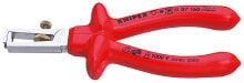 Инструменты для работы с кабелем Клещи с накатанной головкой и контргайкой для удаления изоляции электроизолированные Knipex 11 07 160