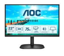 Мониторы AOC Basic-line 22B2DA LED display 54,6 cm (21.5") 1920 x 1080 пикселей Full HD Черный