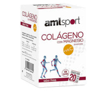 Коллаген amlsport Collagen, Magnesium & Vitamin C Strawberry Flavour Комплекс с коллагеновым белком, магнием и витамином С для укрепления соединительной ткани, суставов 20 пакетиков