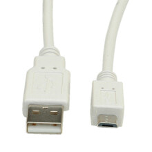 Компьютерные разъемы и переходники value 11.99.8754 USB кабель 0,8 m 2.0 USB A Micro-USB B Белый