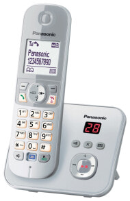 Телефоны Panasonic KX-TG6821GS телефонный аппарат DECT телефон Серебристый Идентификация абонента (Caller ID)