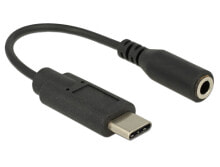 Компьютерные разъемы и переходники DeLOCK 65842 кабельный разъем/переходник USB Type-C 3,5 мм Черный