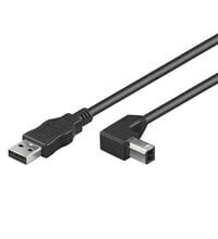 Кабели и провода для строительства Goobay USB 2.0 AB 200 R/A HiSpeed, 2m USB кабель USB A USB B Черный 50856