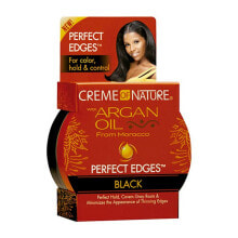 Воск и паста для укладки волос Creme Of Nature Oil Argan Perfect Edges Black Крем фиксирующий для волос 63,7 г