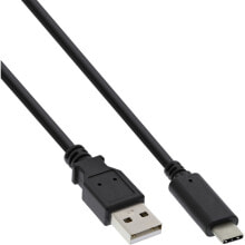 Компьютерные разъемы и переходники inLine USB C/USB A, 1.5 m USB кабель 1,5 m 2.0 Черный 35734