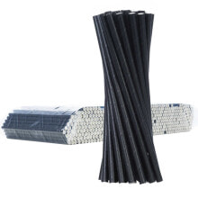 Одноразовая посуда paper straws BIO ecological PAPER STRAWS 6 / 205mm - black 500pcs.