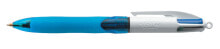 Письменные ручки bIC 4 Colours Grip Черный, Синий, Зеленый, Красный Автоматическая нажимная шариковая ручка Средний 12 шт 8871361