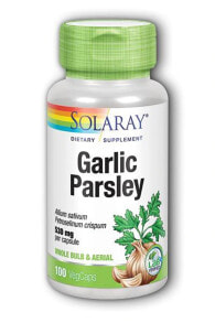 Solaray Garlic Parsley Dietary Supplement -- Пищевая добавка с чесноком и петрушкой  - 530 мг - 100 капсул