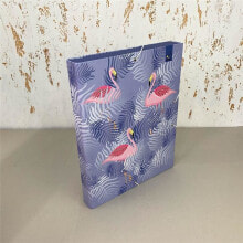 Школьные файлы и папки bee-bee Teczka Box A4 na gumkę Moderno Flamingi