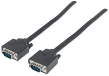 Компьютерные разъемы и переходники Manhattan 11748 VGA кабель 3 m VGA (D-Sub) Черный 311748
