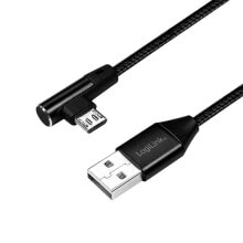 Компьютерные разъемы и переходники LogiLink CU0142 USB кабель 0,3 m 2.0 USB A Micro-USB B Черный