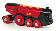 Наборы игрушечных железных дорог, локомотивы и вагоны для мальчиков Brio Czerwona lokomotywa na baterie 2013 (33592)