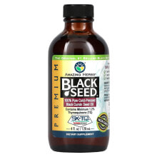 Растительные масла amazing Herbs, Black Seed, на 100% чистое масло холодного отжима из семян черного тмина, 120 мл (4 жидк. унции)