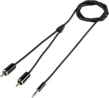 Акустические кабели speaKa Professional SP-2518840 аудио кабель 10 m 2 x RCA 3,5 мм Черный