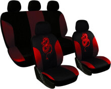 Комплекты чехлов на автомобильные сиденья Универсальные чехлы на автокресла уже чехлы на сиденья Dragon AS7213 черный / красный