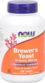 NOW Foods Brewer's Yeast Пивные дрожжи 650 мг 200 таблеток