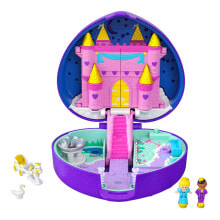 Детские игровые наборы и фигурки из дерева Игровой набор Polly Pocket Starlight Castle Полли Покет Волшебный замок,с аксессуарами,с фигуркой Полли и принца HFJ64