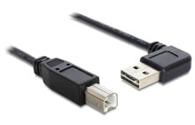 Компьютерные разъемы и переходники DeLOCK 1m USB 2.0 A - B m/m USB кабель USB A USB B Черный 83374