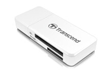 Устройства для чтения карт памяти Transcend TS-RDF5W кардридер Белый USB 3.2 Gen 1 (3.1 Gen 1) Type-A